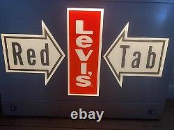 Vintage Levi's Red Tab Store Display Lighted Sign Levis Light Up Advertising