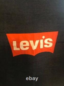 Vintage Levis Selvedge Denim banner Store Display Advertising Sign Rare Redline