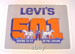 Vintage Levis Shrink To Fit/Pre Shrunk Advertising Store Sign Transparent Sign