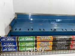 Vintage Life Savers 7 Flavor Metal Tin Candy Rack Store Display Sign Advertising