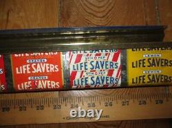 Vintage Life Savers Tin Lithograph Candy Store Display Rack Signage