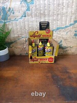 Vintage Liquid Wrench Hardware Store Advertising Display With Five Full Cans