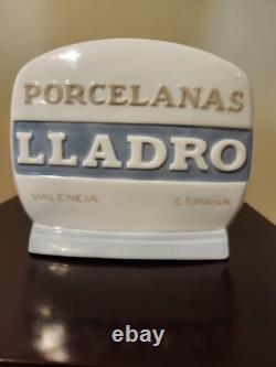 Vintage Lladro Porcelain Display Sign for Store Porcelanas Valenica Spain RARE