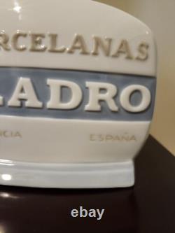 Vintage Lladro Porcelain Display Sign for Store Porcelanas Valenica Spain RARE