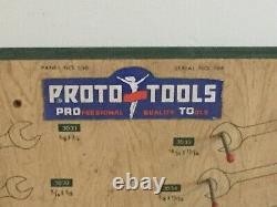 Vintage Logo Proto Tools Dealer Hardware Store wrench Tool Display Rack 530 #169