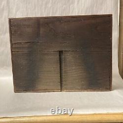 Vintage Lufkin Folding Ruler Hardware Store Wooden Display Case Advertising Sign