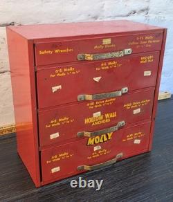Vintage MOLLY Hardware Advertising Cabinet General Store Counter Display Sign