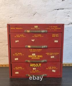 Vintage MOLLY Hardware Advertising Cabinet General Store Counter Display Sign