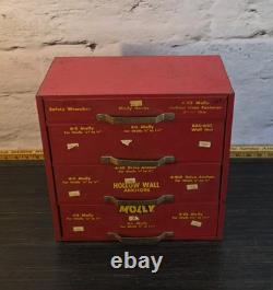 Vintage MOLLY Hardware Advertising Cabinet General Store Counter Display Sign
