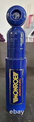 Vintage MONROE Shocks Monro-Matic Ceramic Store Display Decanter Blue Yellow