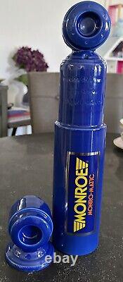 Vintage MONROE Shocks Monro-Matic Ceramic Store Display Decanter Blue Yellow