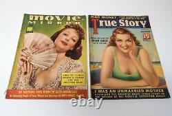 Vintage Macfadden True Story Advertising Magazine Rack Sign & Magazine Lot