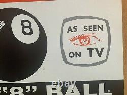 Vintage Magic 8 Ball Advertising Poster Sign Store Display Rare
