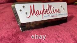 Vintage Maybelline Store Display Brass 1950s Brass MCM Star Lite 5x3x2 Mint