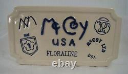 Vintage McCoy Pottery Floraline Advertising DEALER Display Case SIGN Plague HTF