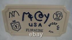 Vintage McCoy Pottery Floraline Advertising DEALER Display Case SIGN Plague HTF