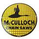 Vintage McCulloch Chain Saws Sign Store Display Gas Service Porcelain Sign