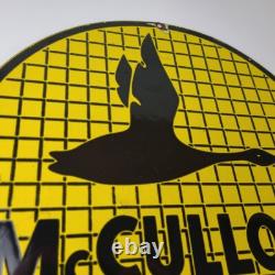 Vintage McCulloch Chain Saws Sign Store Display Gas Service Porcelain Sign