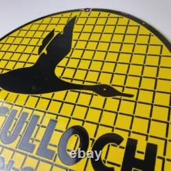Vintage McCulloch Chain Saws Sign Store Display Gas Service Porcelain Sign