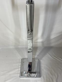 Vintage Metal Chrome Sign Holder Stand Store Display Made in U. S. A