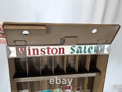 Vintage Metal Cigarette Display Case Winston Salem Sign Shelf Display 1970s