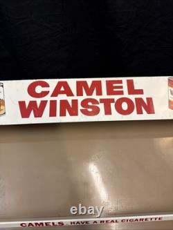Vintage Metal Cigarette Store Display Rack Camel Winston Salem Cavalier Branded