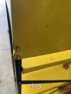 Vintage Metal Display Shelf DOW CORNING Advertising GRAPHIC Yellow /Blue Decor