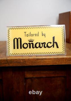 Vintage Monarch Tailoring Sign Store Counter Display Tailor workwear clothing