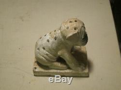 Vintage Morses Pure Pops Chalkware Pug Dog, Candy Store Counter Display 1930-40s