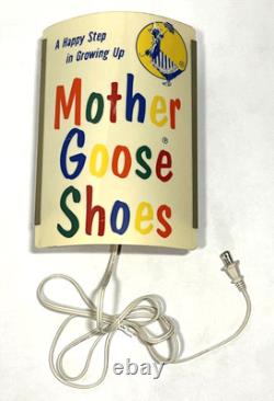 Vintage Mother Goose Shoes Advertising Light Up Store Display Sign WORKS