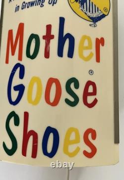 Vintage Mother Goose Shoes Advertising Light Up Store Display Sign WORKS
