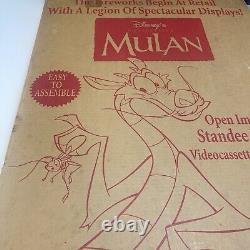 Vintage Mulan Disney Video Store Display Standee With Original Box Never Used