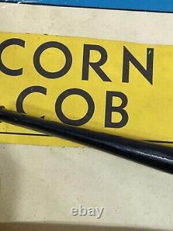 Vintage NATIONAL Store CORNCOB PIPE DISPLAY SIGN with 12 NOS Pipes MADE IN NJ USA