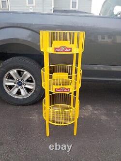 Vintage NATURE MADE METAL Store Display Advertising Shelf Rack, VERY HEAVY