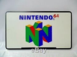 Vintage NINTENDO 64 N64 Promo Retail Store Acrylic Display Sign Double-Sided