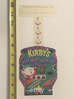 Vintage NINTENDO Kirby's Pinball Land GAME BOY Store Display Shelf Dangler Sign