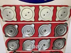 Vintage National Radiator Caps Display Board Automotive Retail Advertisment