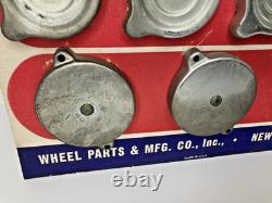 Vintage National Radiator Caps Display Board Automotive Retail Advertisment