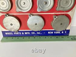 Vintage National Radiator Caps Display Board Automotive Retail Advertisment