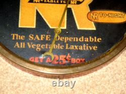 Vintage Natures Remedy Tablets Advertising Thermometer Sign 9.25 Store Display