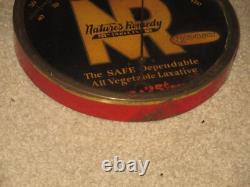 Vintage Natures Remedy Tablets Advertising Thermometer Sign 9.25 Store Display