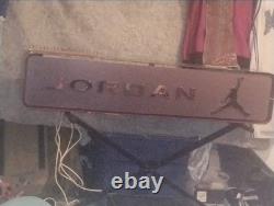 Vintage Nike Michael Jordan Footlocker Double Sided Shoe Store Display Sign