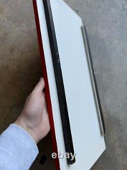 Vintage Nike Store Swoosh Logo Wooden Display Sign Made in USA Red Black RARE
