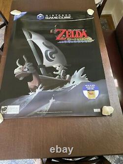 Vintage Nintendo GameCube Zelda Wind Waker GIANT 37x49 Store Display Sign Poster