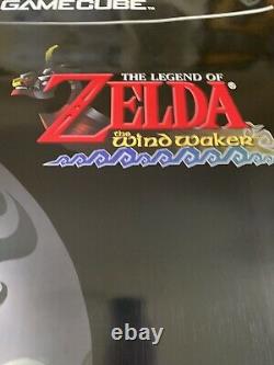 Vintage Nintendo GameCube Zelda Wind Waker GIANT 37x49 Store Display Sign Poster