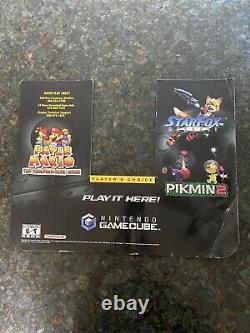 Vintage Nintendo Gamecube Kiosk Store Display Sign Insert Paper Mario Pikmin Fox