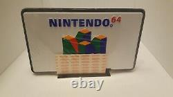 Vintage Nintendo N64 Retail Store RARE DISPLAY SIGN Double-Sided NES UNDERNEATH