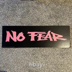 Vintage No Fear Clothing Store Display Sign Motocross 11.5 x 36 90s
