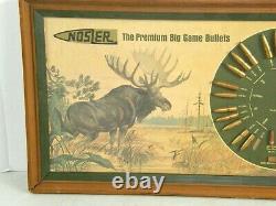 Vintage Nosler Display The Premium Big Game Sample Bullet Board Advertising