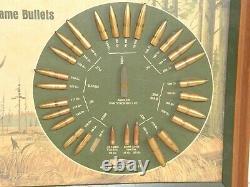 Vintage Nosler Display The Premium Big Game Sample Bullet Board Advertising